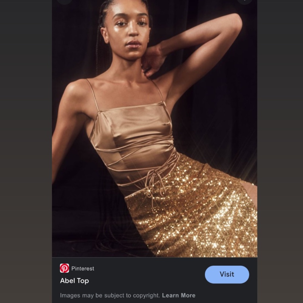 Reformation Abel Top in Buff size 2